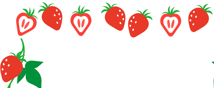 イチゴ｜ストロベリー｜フルーツ｜かわいい｜赤｜食品｜食べ物｜フレーム（飾り枠）｜無料｜ダウンロード