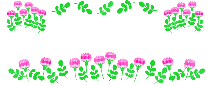 蓮華｜かわいい｜花｜植物｜ピンク｜春｜フレーム（飾り枠）｜無料｜ダウンロード