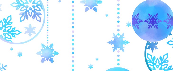 雪｜雪の結晶｜冬｜オーナメント｜青｜かわいい｜おしゃれ｜フレーム（飾り枠）｜無料｜ダウンロード