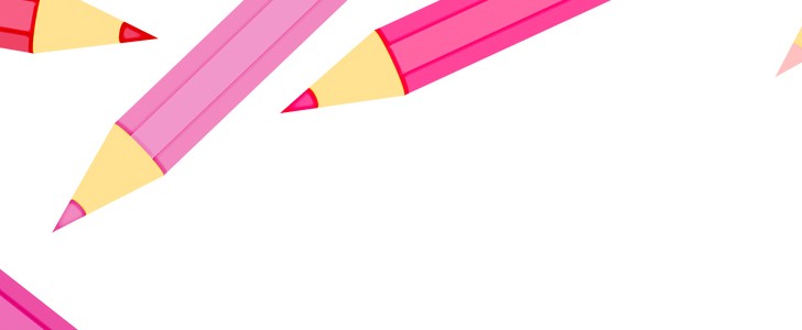 ピンク｜色鉛筆｜画材｜かわいい｜おしゃれ｜華やか｜桜色｜フレーム（飾り枠）｜無料｜ダウンロード