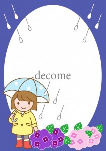 ６月の梅雨のシー…｜フレーム（飾り枠）｜06月｜無料