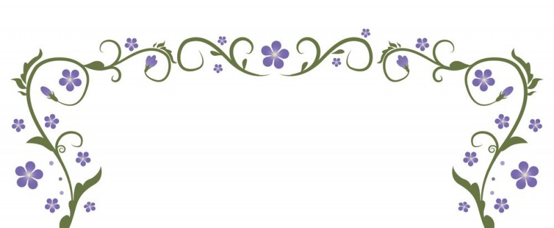 スミレの花｜紫色の花｜フレーム（飾り枠）｜無料｜ダウンロード