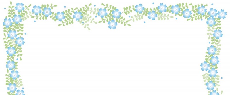 ネモフィラの花｜青色の花｜フレーム（飾り枠）｜無料｜ダウンロード