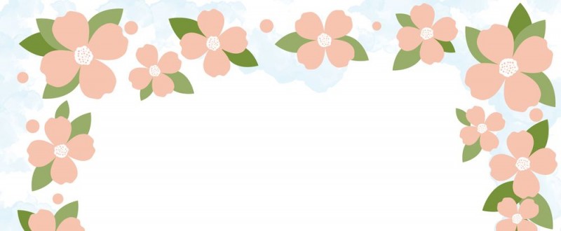 ハナミズキの花｜ピンク色の花｜フレーム（飾り枠）｜無料｜ダウンロード
