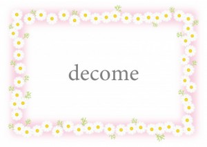 小花＆ピンクの飾…｜フレーム（飾り枠）｜花・植物・自然｜無料