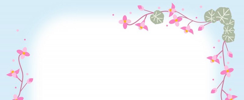 シュウカイドウの花｜ピンク色の花｜フレーム（飾り枠）｜無料｜ダウンロード