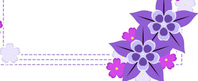 花｜紫｜かわいい｜オダマキ｜バーベナ｜春｜フォト｜フレーム（飾り枠）｜無料｜ダウンロード