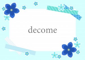 青い花のフレーム…｜フレーム（飾り枠）｜花・植物・自然｜無料