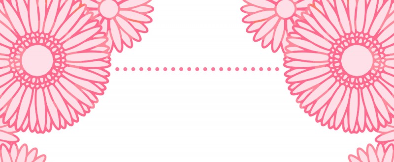 ガーベラ｜ピンク｜花｜かわいい｜おしゃれ｜フレーム（飾り枠）｜無料｜ダウンロード