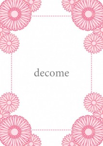 ピンクのガーベラ…｜フレーム（飾り枠）｜花・植物・自然｜無料