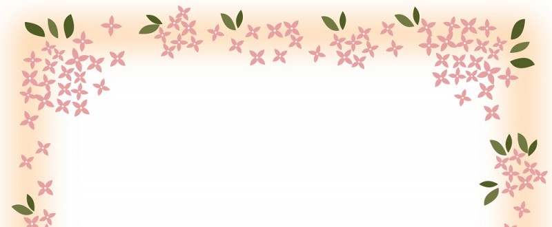 ブバルディア｜ピンク色の花｜フレーム（飾り枠）｜無料｜ダウンロード