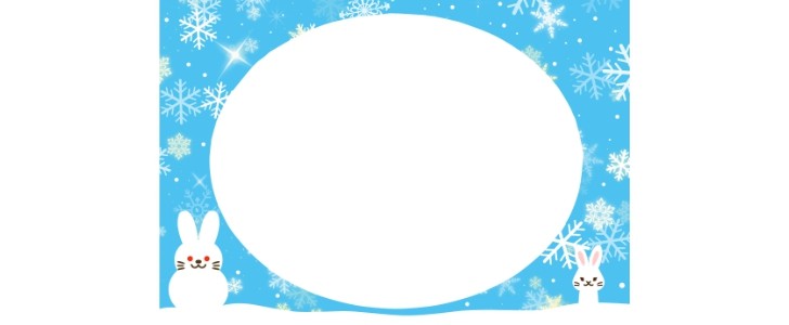雪｜雪だるま｜冬｜フレーム（飾り枠）｜無料｜ダウンロード