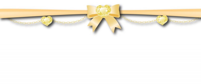 リボンの無料イラスト！黄色くかわいい宝石「シトリン(11月誕生石)」女の子に人気 | フレーム（飾り枠）｜Decome