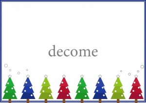4色のクリスマス…｜フレーム（飾り枠）｜12月｜無料