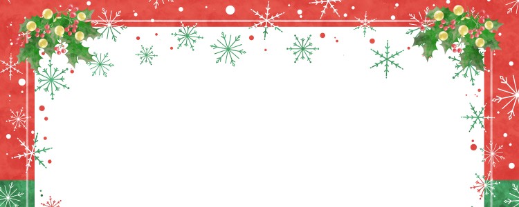 クリスマス｜ヒイラギ｜雪｜雪の結晶｜冬｜フレーム（飾り枠）｜無料｜ダウンロード