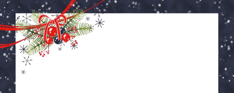 クリスマス｜メリークリスマス｜雪｜オーナメント｜雪の結晶｜冬｜リボン｜フレーム（飾り枠）｜無料｜ダウンロード